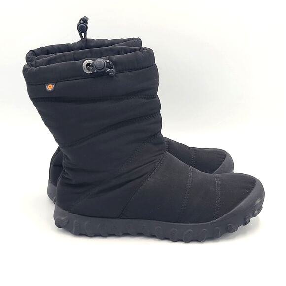 BOGS Puffy Mid Women's Lightweight Insulated Waterproof Boot Size 8 Black GUC - Picture 3 of 6